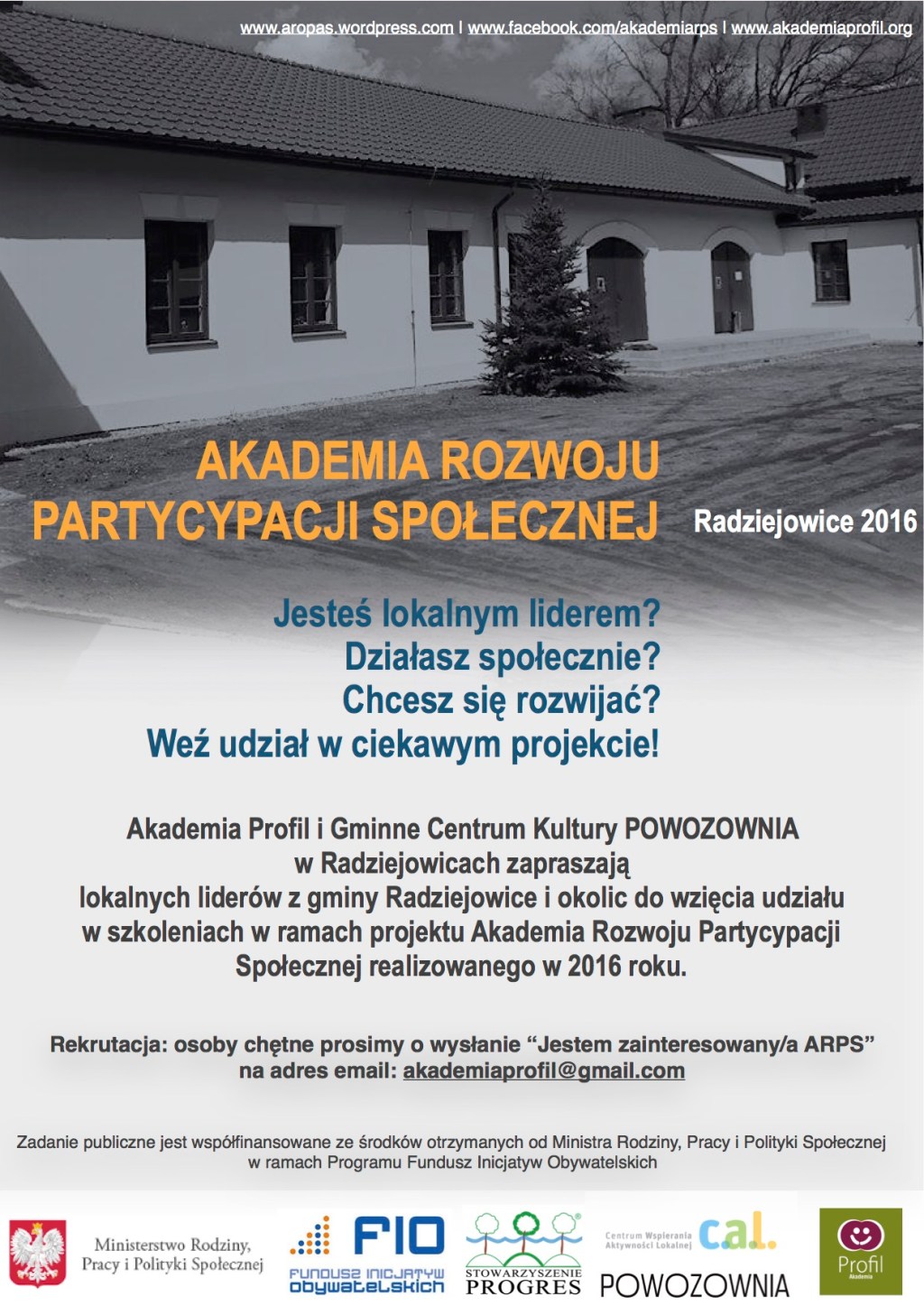 Akademia Rozwoju Partycypacji Społecznej – rekrutacja